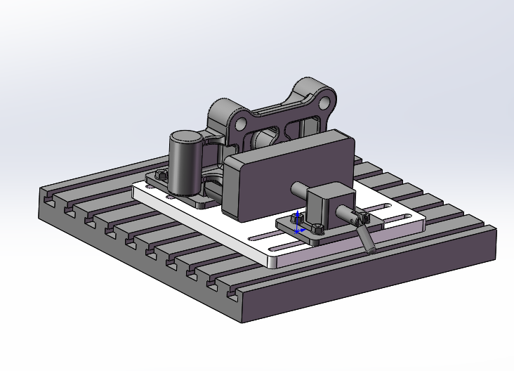 Z1133-后稳定杆支座夹具三维SW2016带参+CAD+说明书