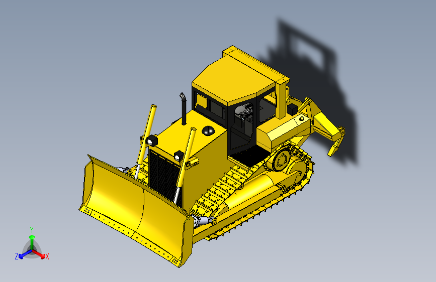 X0780-Bulldozer卡特彼勒D6R履带推土机3D模型图纸==268061=30