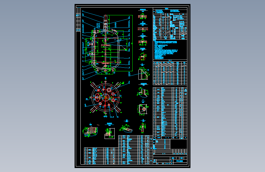 X0828-DN2600-25m3反应釜CAD总图==450718=25