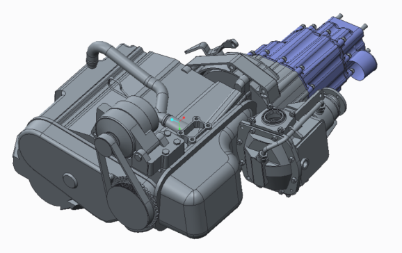 X2060-越野车动力系统总成proe设计模型==304695=30