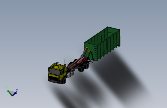 X1454-可卸式垃圾车拉臂车==90836=10