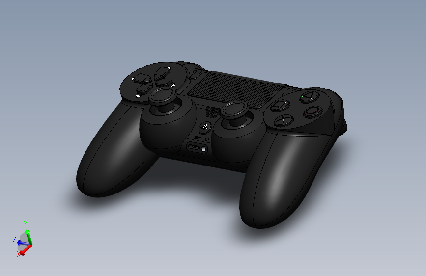 索尼ps4控制器游戏手柄模型_SOLIDWORKS _模型图纸下载 – 懒石网