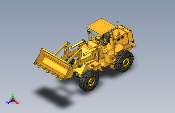 杰西博(JCB)装载机简易模型3D图纸 STEP格式