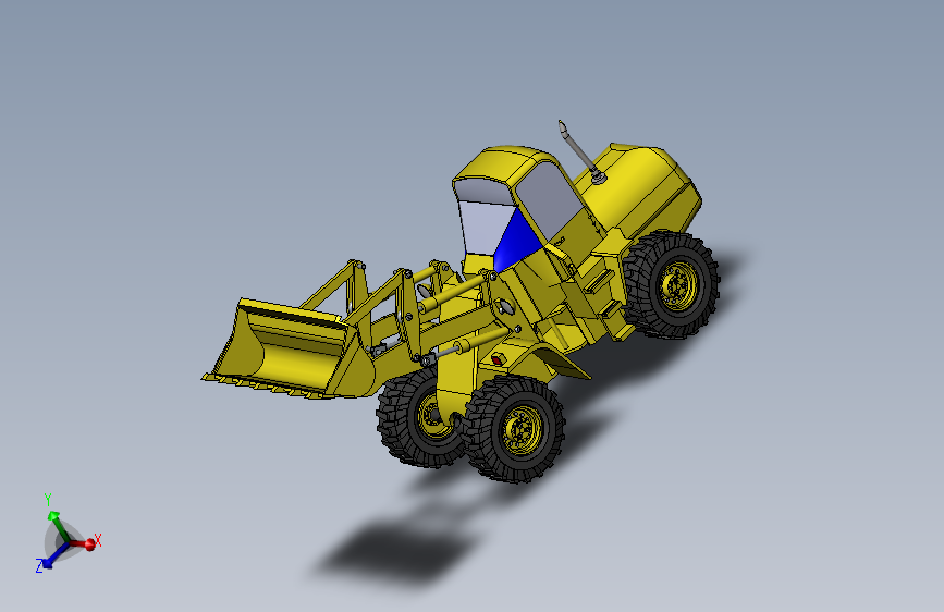 轮式装载机3D数模图纸 Solidworks设计 附IGS