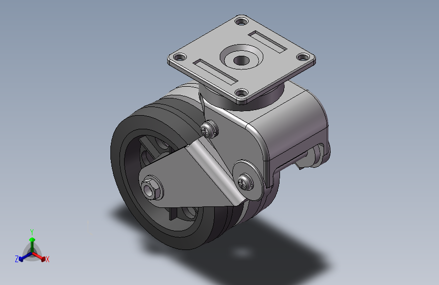 福马脚轮_吸收震动型脚轮_GDSD系列_GDSD-100-FLANGE
