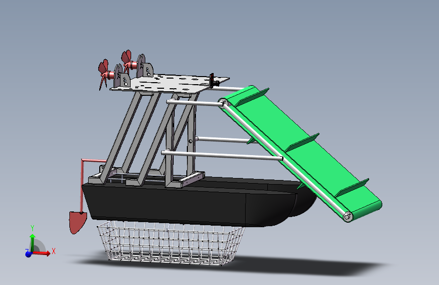 solidworks 水中垃圾收集器 主视图