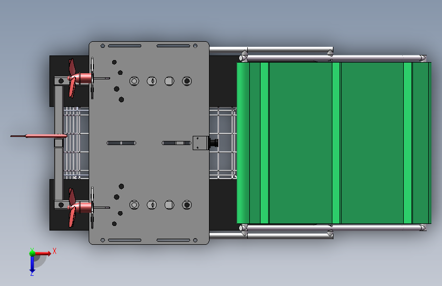 solidworks 水中垃圾收集器 俯视图
