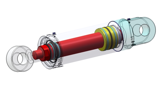 solidworks液压缸设计三维SW2012带参