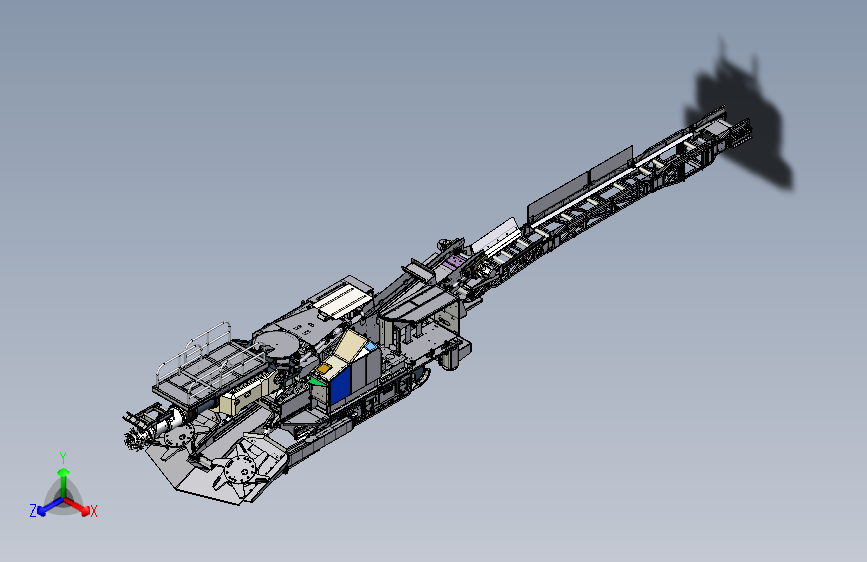 Z1645-市政建设掘进机工业模型三维Step无参
