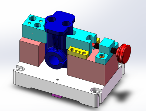 Z2049-气门摇杆轴支座铣底面夹具设计三维SW2018带参+CAD+说明书