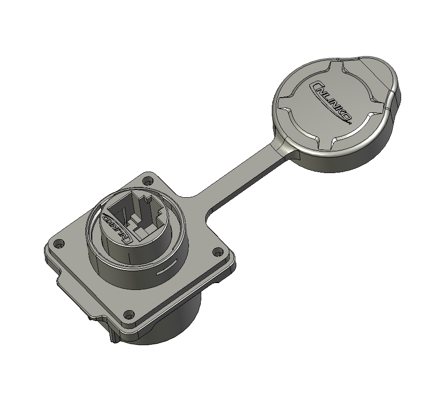 凌科网口插座+USB插座三维Step无参