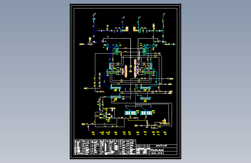 Z2105-电解水制氢工艺流程图CAD图纸==801067=50