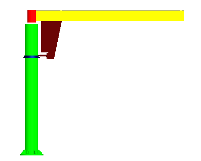 定柱式悬臂起重机结构设计与分析（优秀含全套CAD图）+CAD+说明书