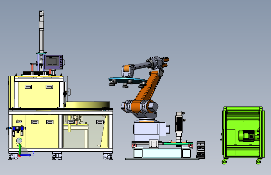 自动化打磨工作台与机械手上下料