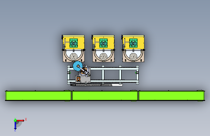 自动化打磨工作台与机械手上下料