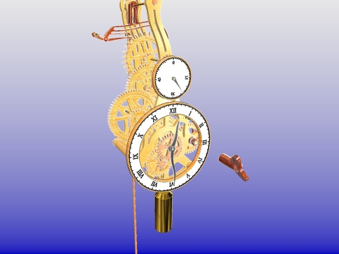 擒纵机构钟表3D图纸+Solidwokrs设计+附PDF平面图