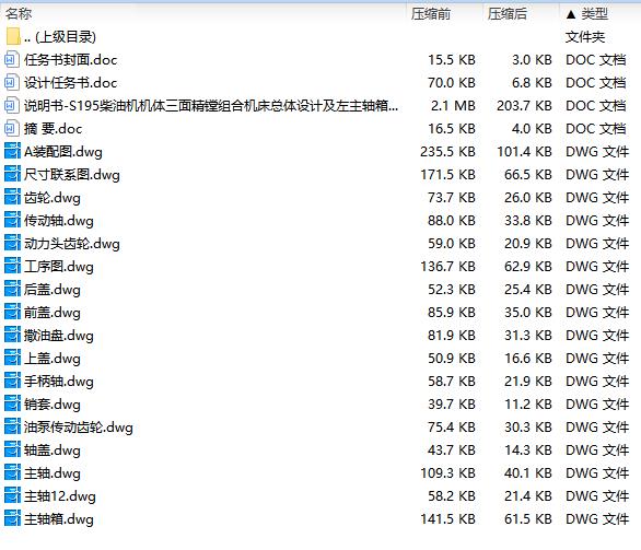 S195柴油机机体三面精镗组合机床总体设计及左主轴箱设计含17张CAD图