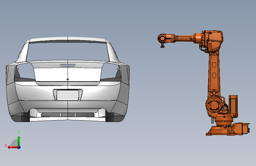 10-ABB机器人 IRB robot arm (SW14) 背面视图