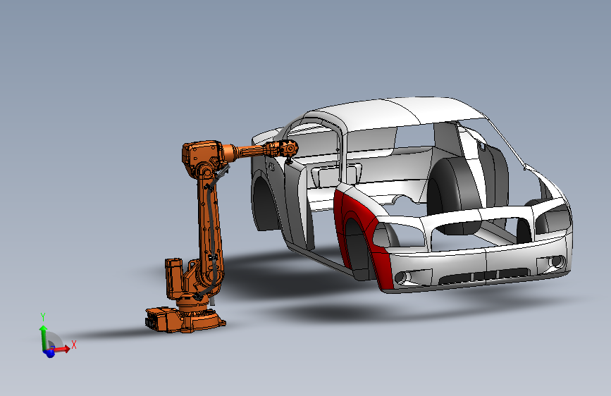 10-ABB机器人 IRB robot arm (SW14) 主视图
