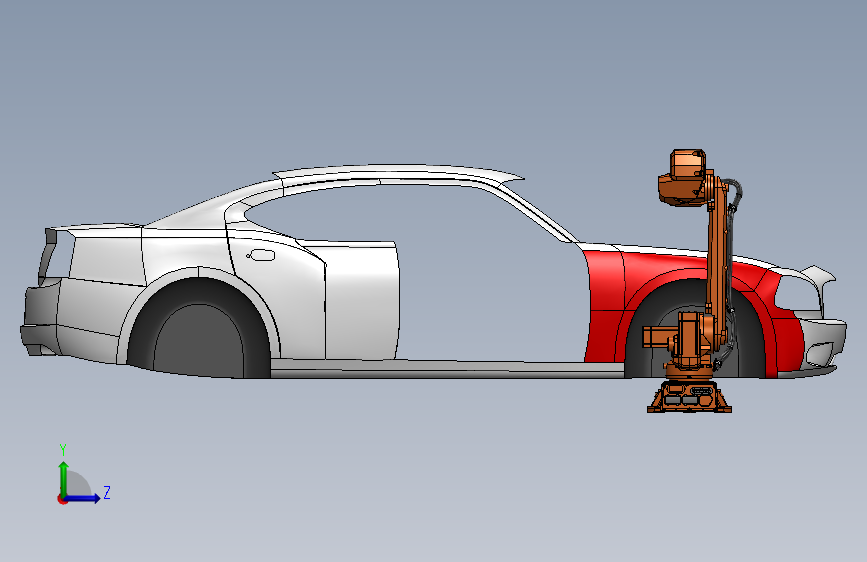 10-ABB机器人 IRB robot arm (SW14) 左侧视图