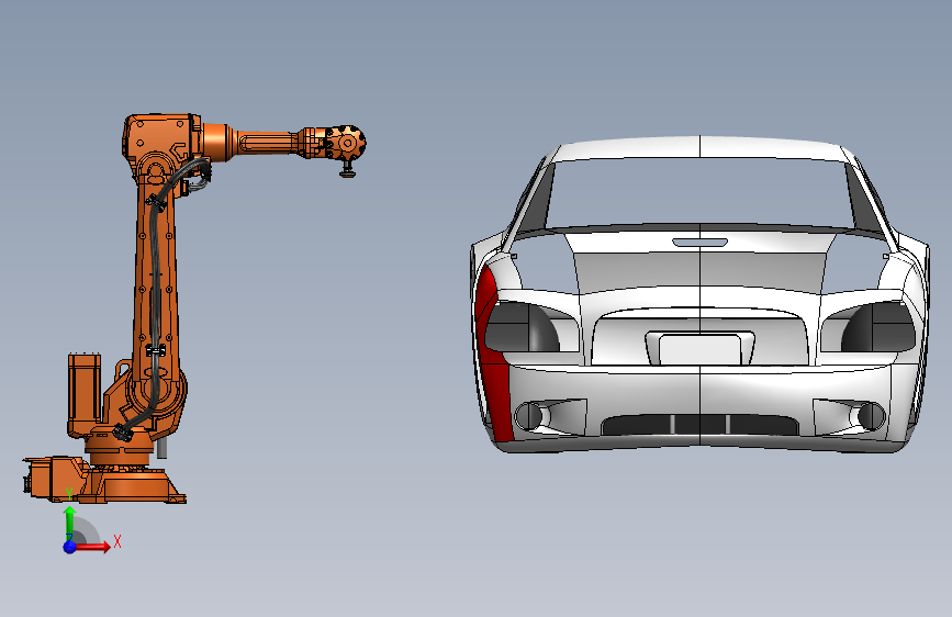 10-ABB机器人 IRB robot arm (SW14) 正面视图