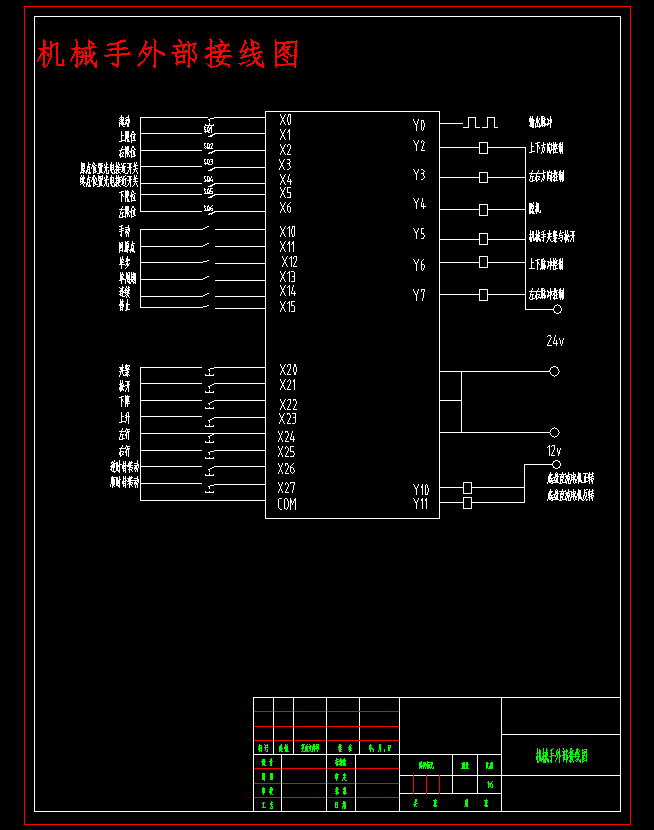 基于PLC的小型搬运机械手控制系统设计含4张CAD图