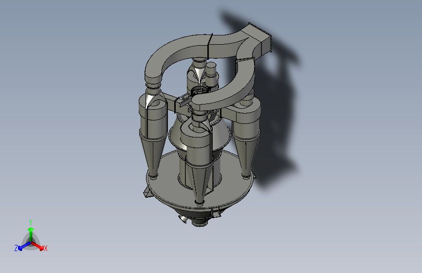 高效转子式选粉机设计三维Creo3.0带参+CAD+说明书