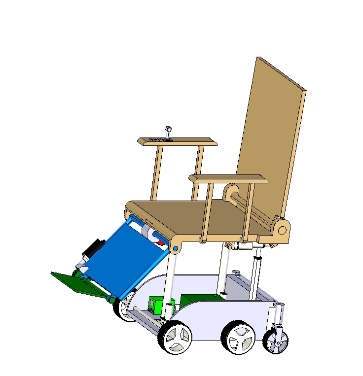 全自动多功能坐态调整轮椅设计三维CatiaV5R21带参+CAD+说明书