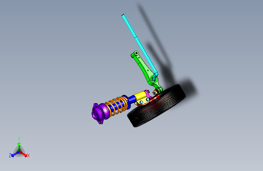 D0329-乘用车麦弗逊独立悬架导向机构三维CatiaV5R21带参+CAD+说明书