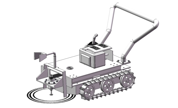履带式竹伐机三维SW2018带参+CAD