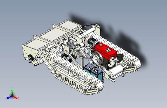 D0383-履带自走式除草机三维SW2020带参+CAD+说明书