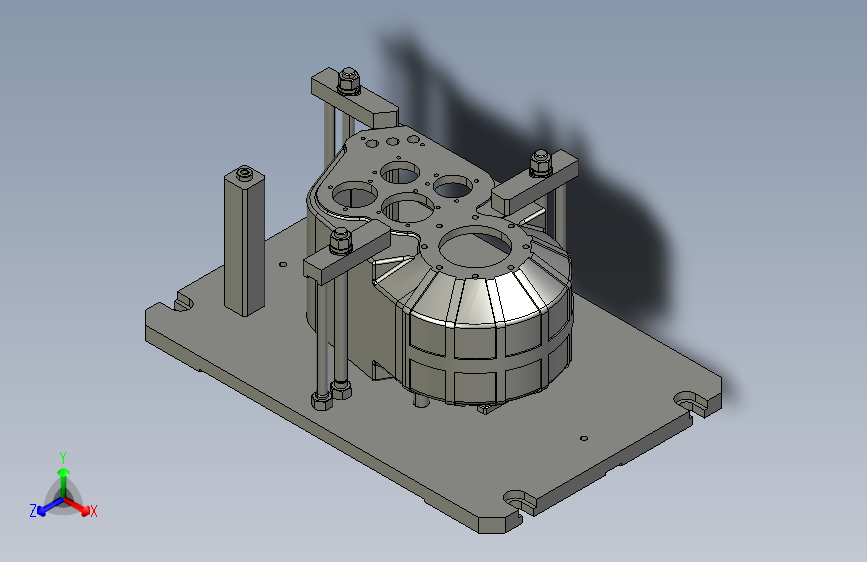 解放汽车变速器壳体工艺与夹具及数控编程三维UG10.0带参+CAD+说明书