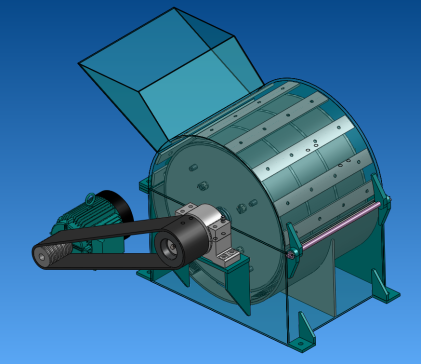 D0777-Z机械设计饲料破碎机设计三维SW2014带参+CAD+说明书