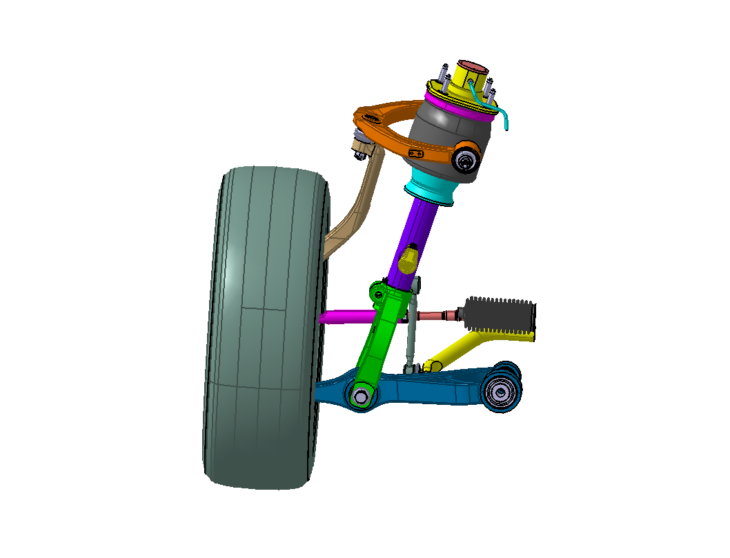 Z0356-空气弹簧双叉臂独立悬架三维CatiaV5R20无参