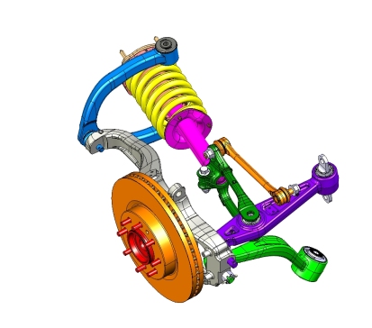 双横臂式独立悬架设计三维CatiaV5R20无参