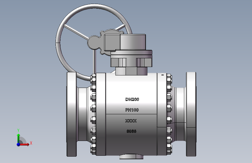 DN200 正面视图
