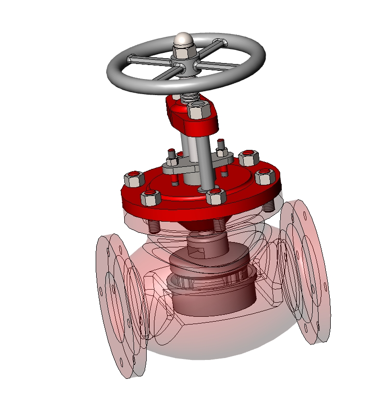 阀门完整三维模型三维SW2016带参