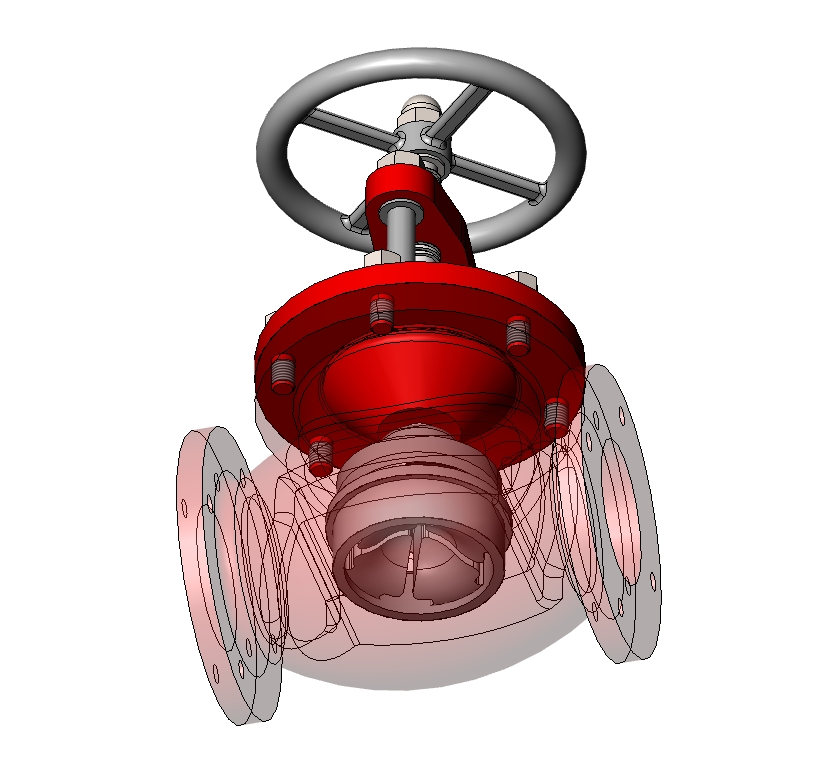 阀门完整三维模型三维SW2016带参