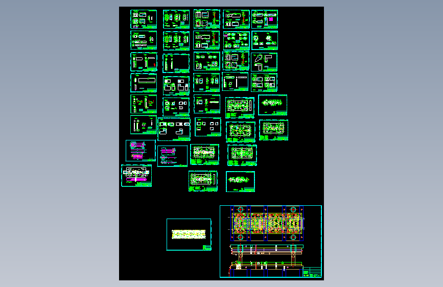 电器插针连续冲压模具设计 格式：CAD二维DWG