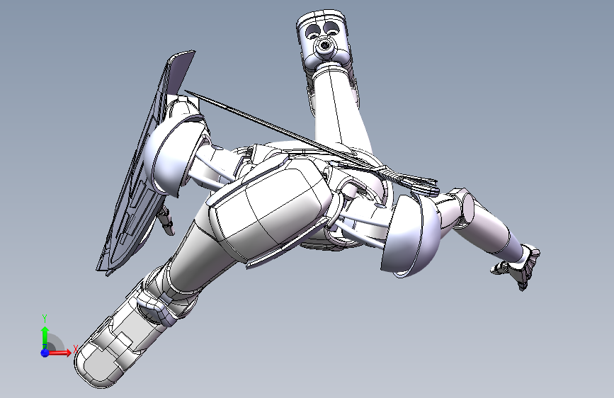 机器人 ROBOT HUMAN 格式:STEP IGS X_T SW 正面视图