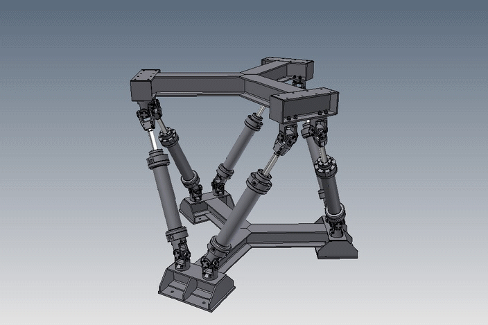21-  并联机器人octahedral-hexapod-mechanism-parallel-robot INV STP IGS STL