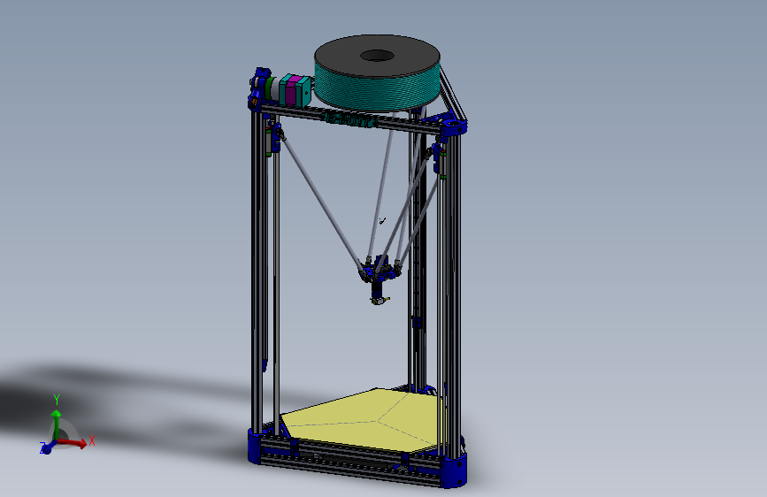20- 并联机器人kossel-delta-configuration-3d-printer SW13 STL_SOLIDWORKS 2013 ...