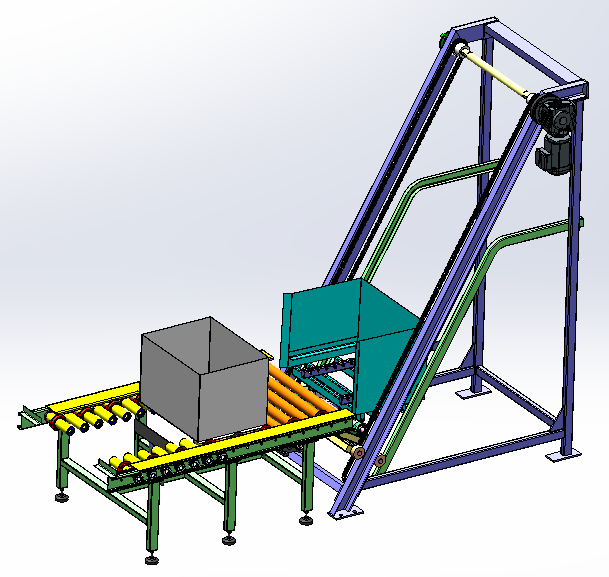 提升上料机3D设计