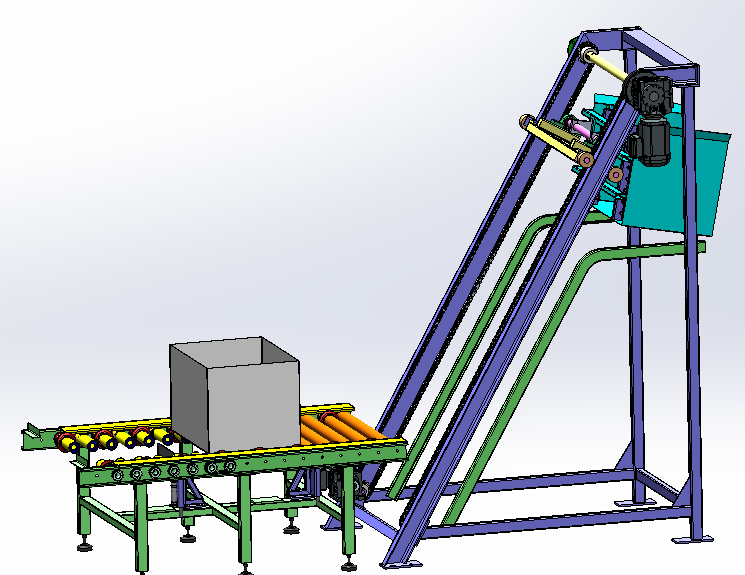 提升上料机3D设计