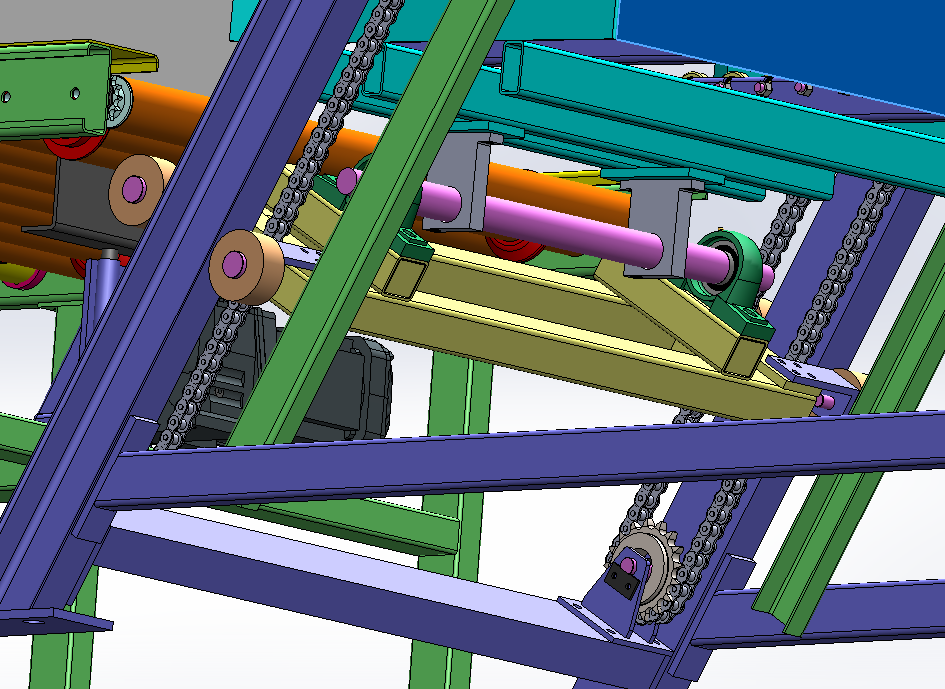 提升上料机3D设计