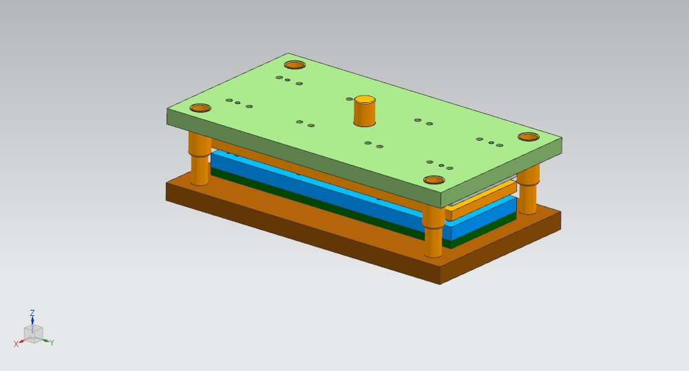 护罩拉伸级进模(CAD图+UG三维及动画)