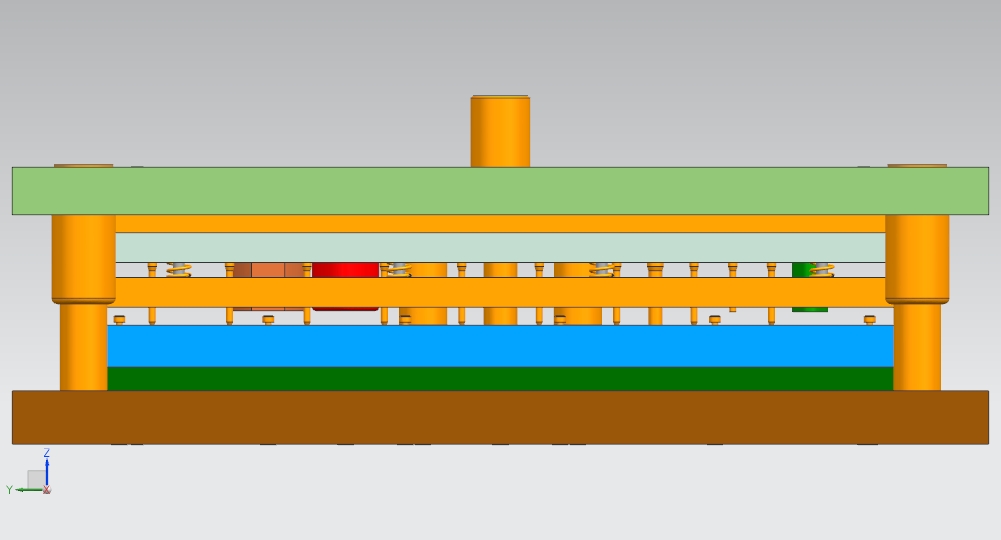 护罩拉伸级进模(CAD图+UG三维及动画)