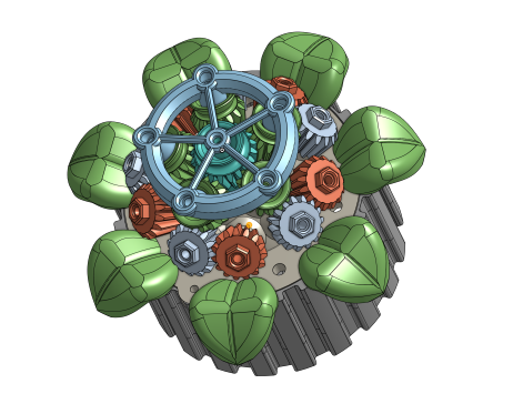 旋转机械花3D打印图纸 STL格式