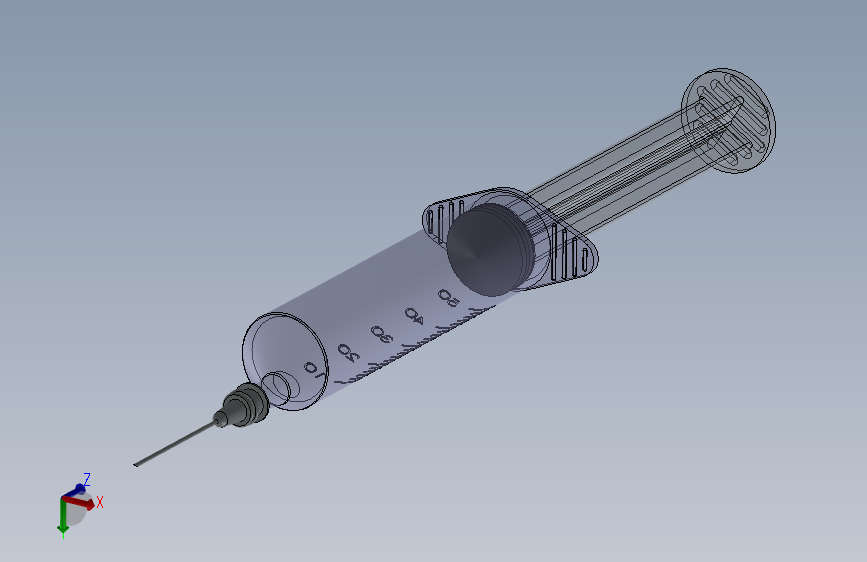 针筒注射器简易模型