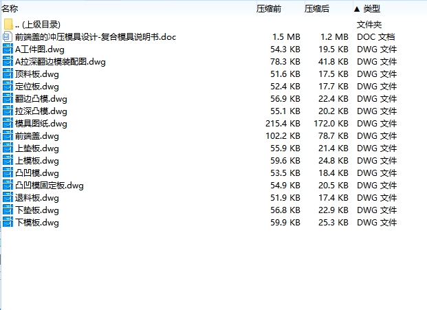 前端盖的冲压模具设计-复合模具含13张CAD图